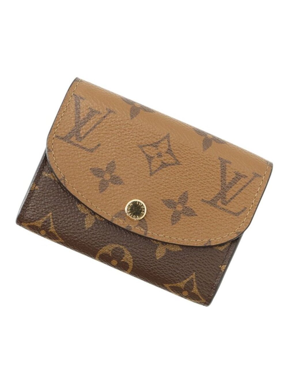 Louis Vuitton Coin Purse Monogram Reverse Porte Monnaie Rosalie Black